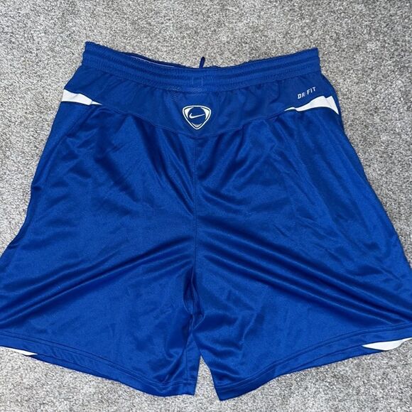 Nike DriFit 7” Practice Duke Royal Blue white soccer team Shorts L men’s - Picture 1 of 4
